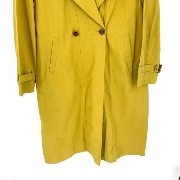 Soft Surroundings Longline Lemon Grass Bright Trench Coat - Picture 5 of 7